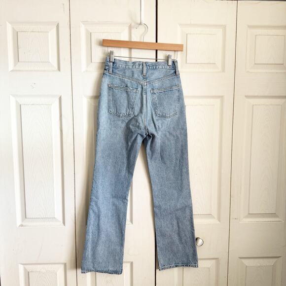 Agolde Straight Jeans size 23 Medium Wash High Rise denim classic quiet luxury - Picture 2 of 5